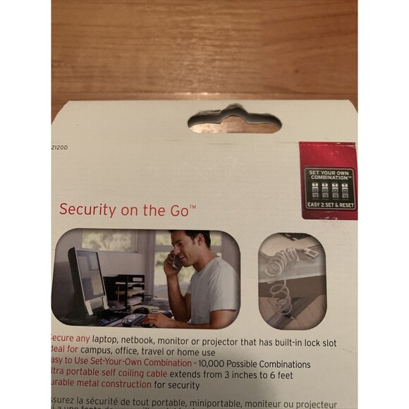 Master Lock Safe Space Computer Laptop PC Combination Steel Cable Chain - Picture 6 of 7